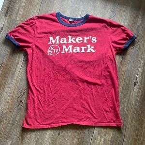 🥃 Maker’s Mark Ringer T-Shirt - Classic Bourbon Branding